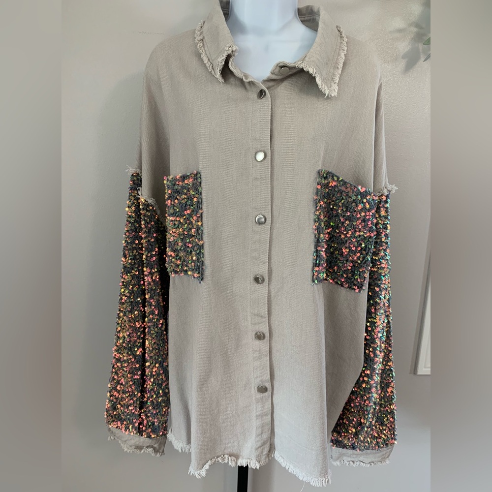 Shop The Mint Gray DenimButton-Up Shirt